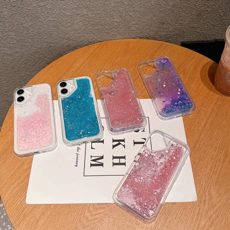 L62127 グラデーションラメのきらめきiPhoneケース
