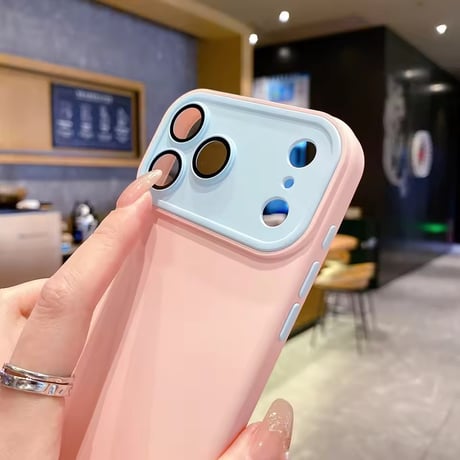 S75494 バイカラーパステルシリコンiPhoneケース
