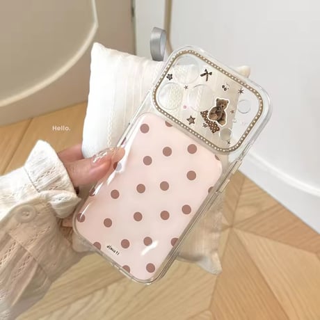 S75695 くまさんドットiPhoneケース