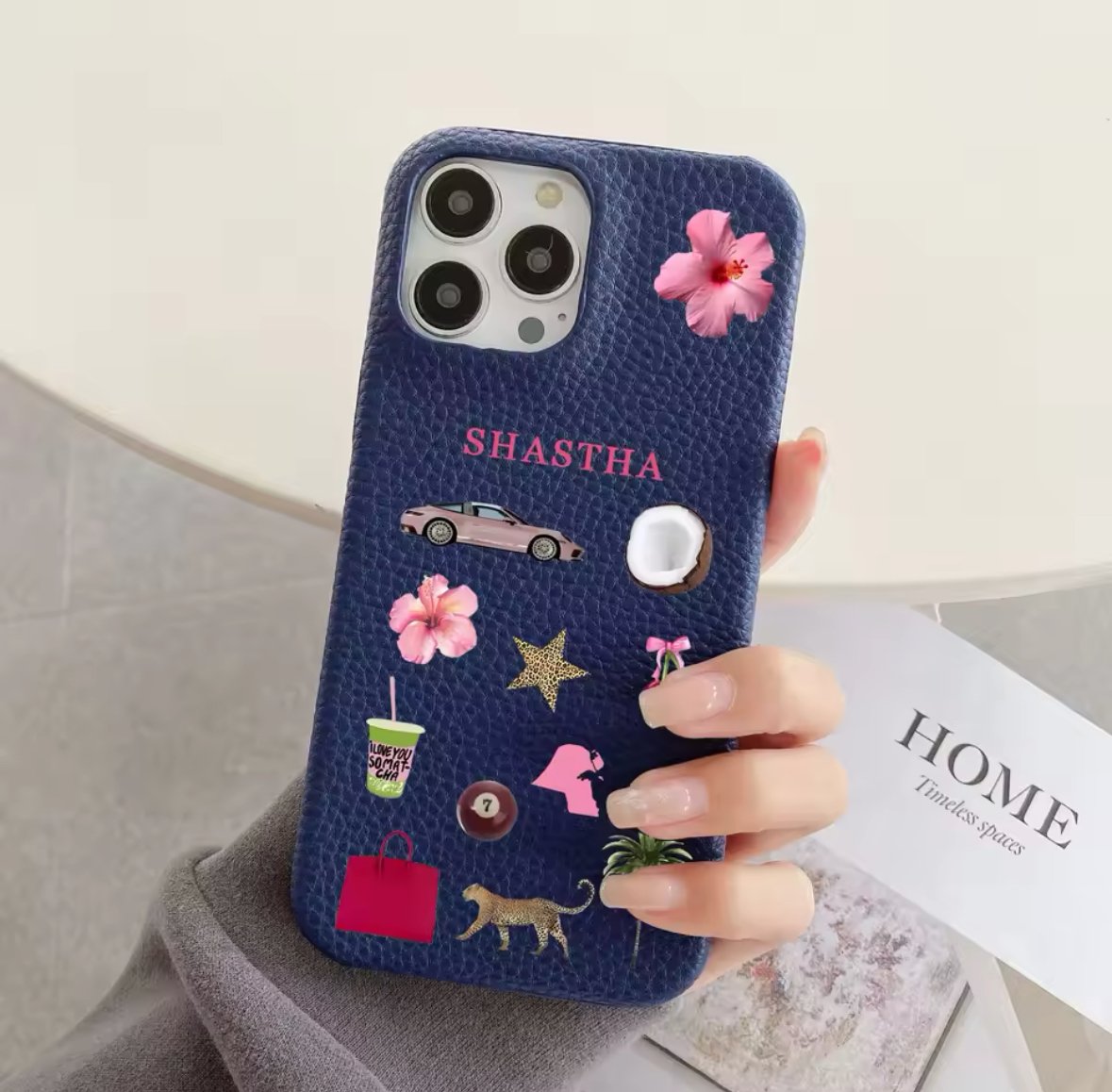 S74517 オーダーネーム入りデコレーションiPhoneケース | nanomita