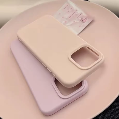 S74931 くすみカラー マットシンプルiPhoneケース