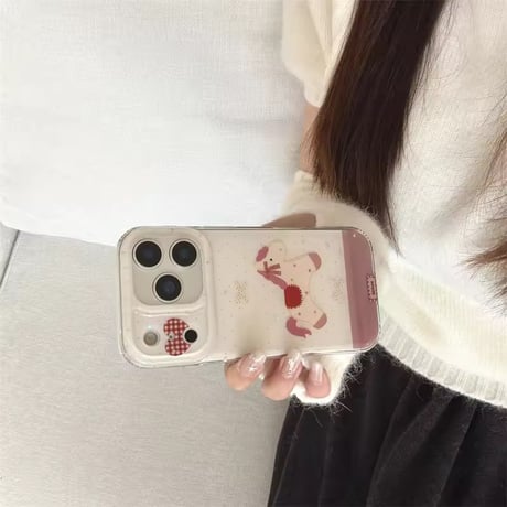 S75389 チェックハートポニー iPhoneケース