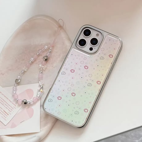 S74702 さりげな小花のパール調iPhoneケース