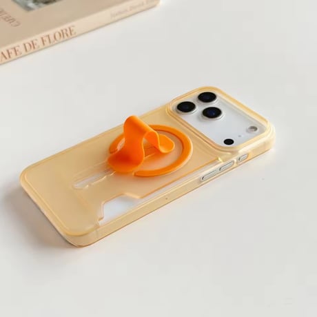K23187 カード収納スタンドリングiPhoneケース