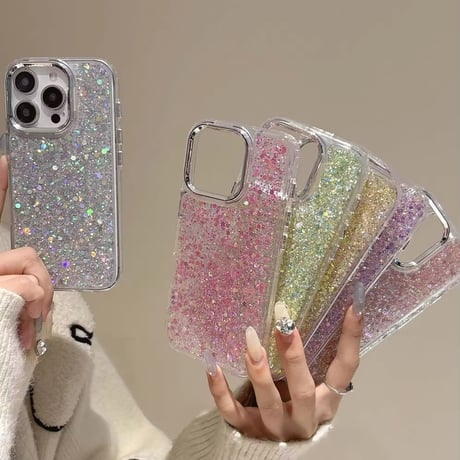 S74623 きらめきグリッターのiPhoneケース