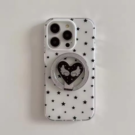 K22897 MagSafe対応スターハートリング iPhoneケース