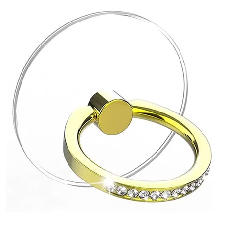 P0351 ビジュー付き360°回転スマホリングスタンド