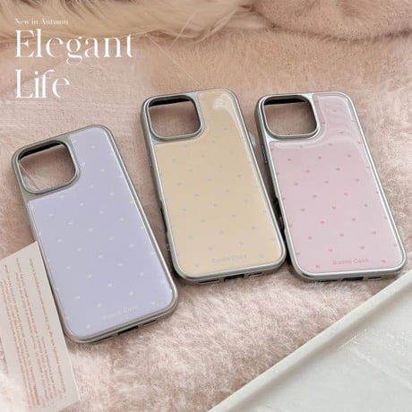 S74751 Heart Dot Glossy iPhoneケース