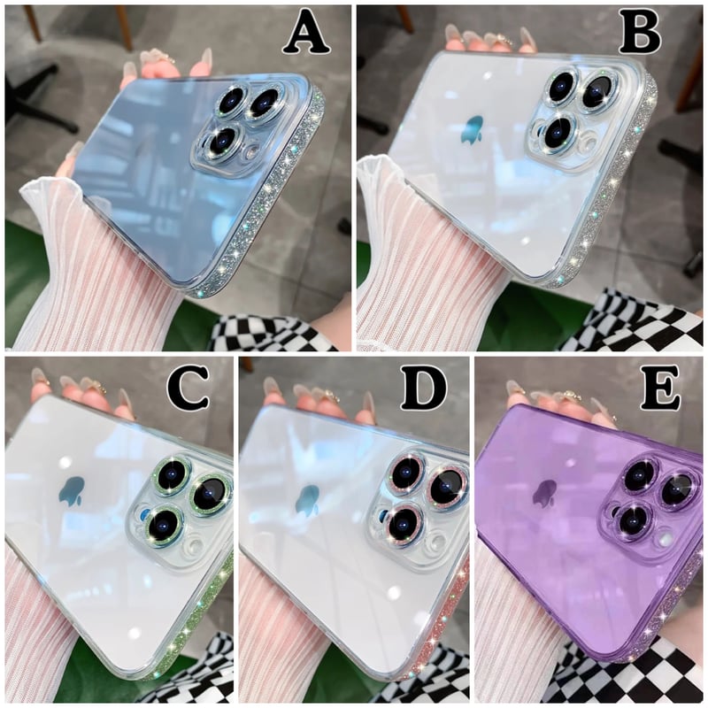 L61917 グリッターエッジ クリアiPhoneケース | nanomita