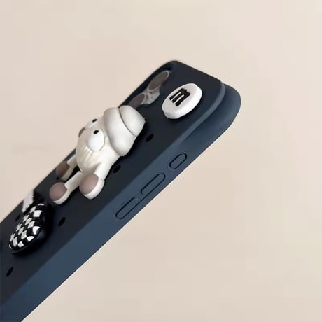 S74834 もこもこキャラの立体iPhoneケース