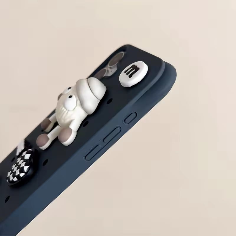 モワメームモワティエ スマホケース S74834 もこもこキャラの立体iPhoneケース | nanomita