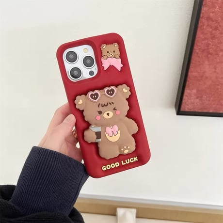 【即納商品】K22686 ラッキーくまちゃんiPhoneケース
