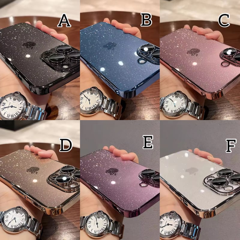 L61268 Powder Glitter Metal Frame iPhone Case | L61268 Powder Glitter Metal Frame iPhone Case |