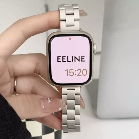 N00066 メタルチェーン＆メッシュの上品Applewatchベルト
