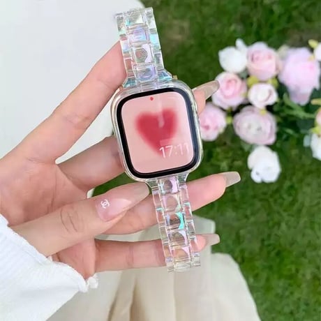 N00043 クリアメタルリンク Apple Watchバンド