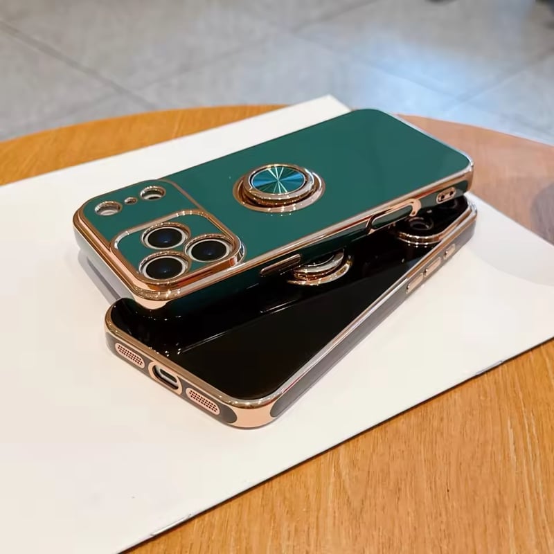 光るiPhoneケース リング付き for iPhone [LIGHT SHIELD Hold] ホールドリング付き 衝撃吸収