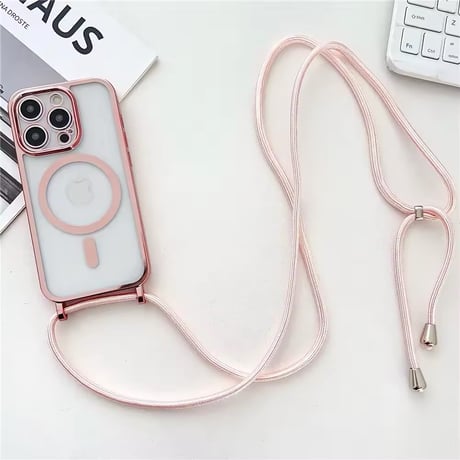 K22696 MagSafe対応クリアフレームショルダー iPhoneケース