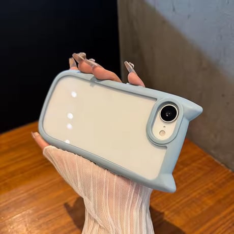 L62230 くすみカラーのマットフレームiPhoneケース