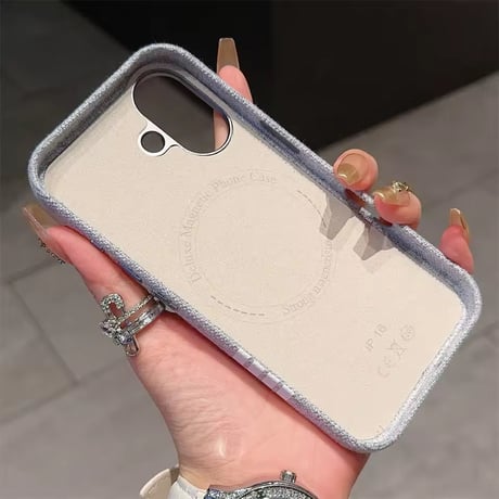 S74934 デニム調ファブリック MagSafe対応 iPhoneケース