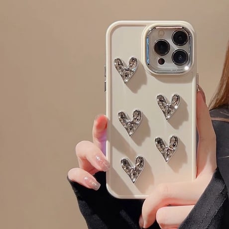 S73813  SILVER LOVE - キラキラ輝く大人可愛いiphoneケース