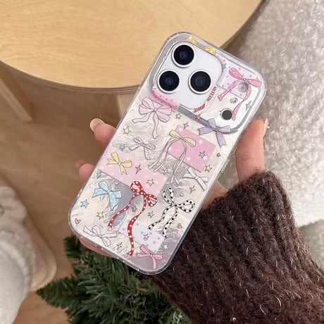 S75277 リボンコラージュiPhoneケース