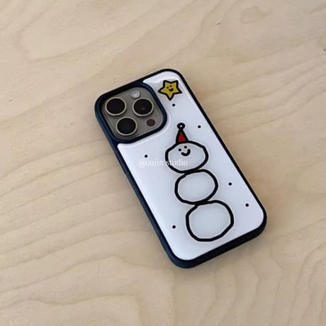 S74432 ほっこり雪だるま iPhoneケース