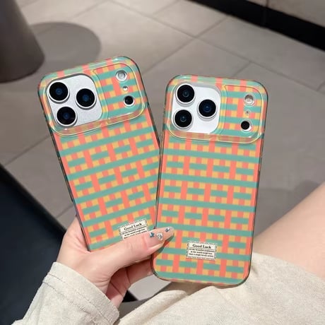 S75188 グッドラックチェック iPhoneケース