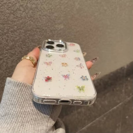 S74636 きらきらフラワーパレード iPhoneケース