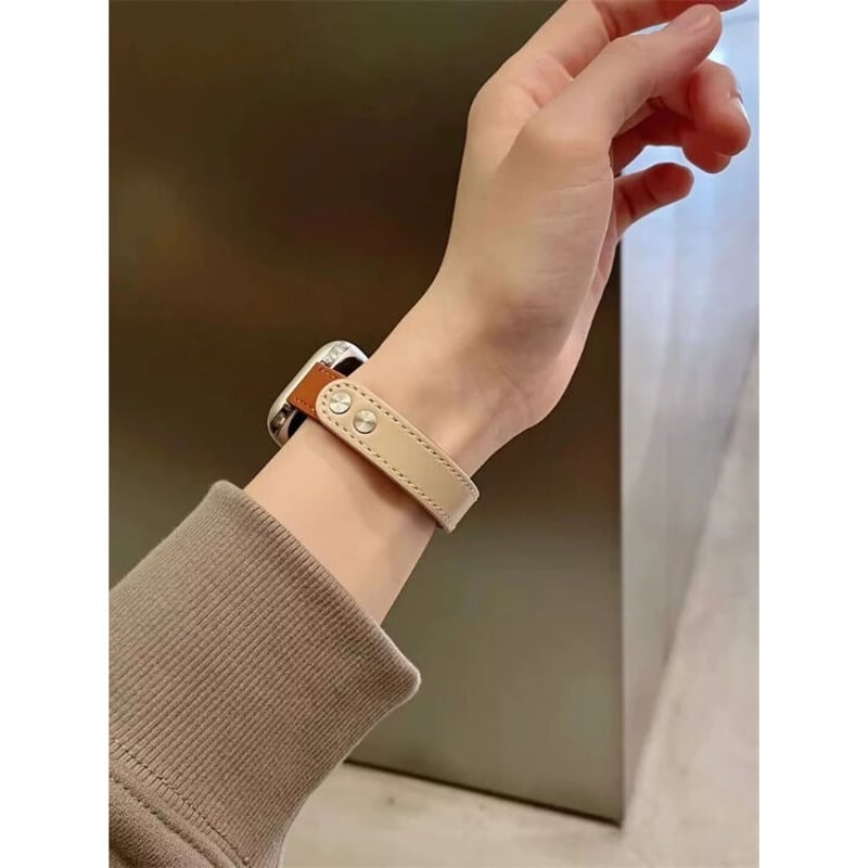 N00097 バイカラーレザーループ Apple Watchバンド | nanomita