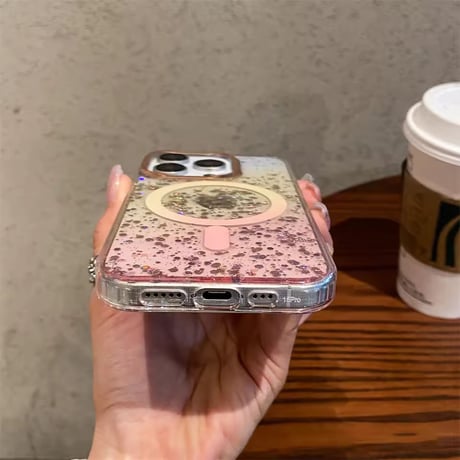 S75573 グリッターグラデーション MagSafe対応 iPhoneケース