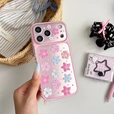 S75637 カラフルフラワーガーデン iPhoneケース