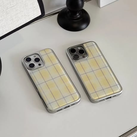 S74754 やさしいチェック柄のiPhoneケース