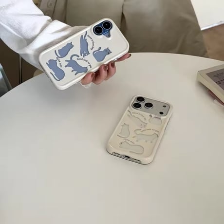 S75187 ゆるねこシルエット iPhoneケース