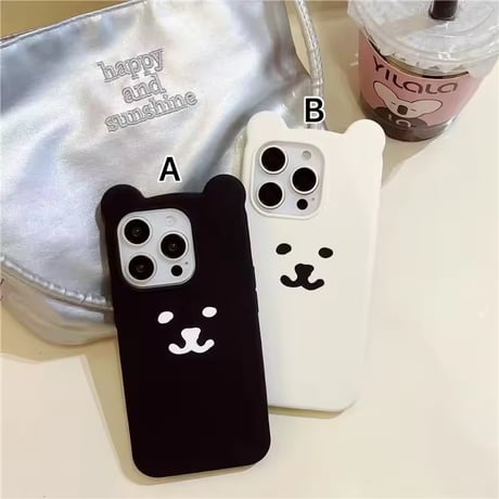 【即納商品】S74798 くまみみシリコンiPhoneケース