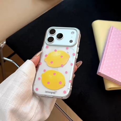 L62480 フルーツドットクリアiPhoneケース
