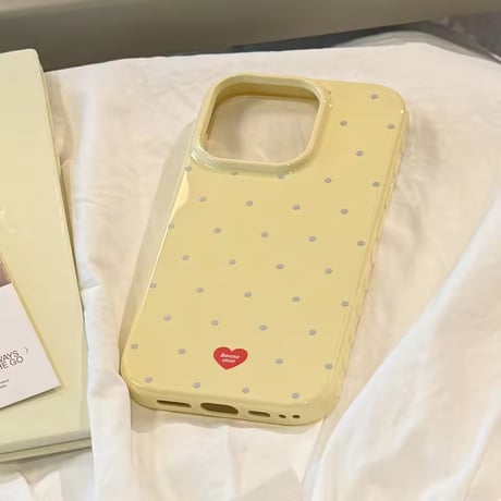S75063 ドットハートパステル iPhoneケース