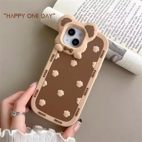 S74496 くまみみ×ぷに肉球iPhoneケース