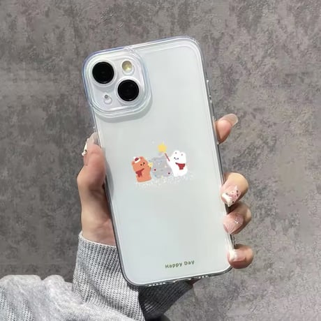 L62098 ゆるくまのクリスマスツリーiPhoneケース
