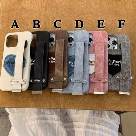 K22610 パリラベルハンドストラップ iPhoneケース