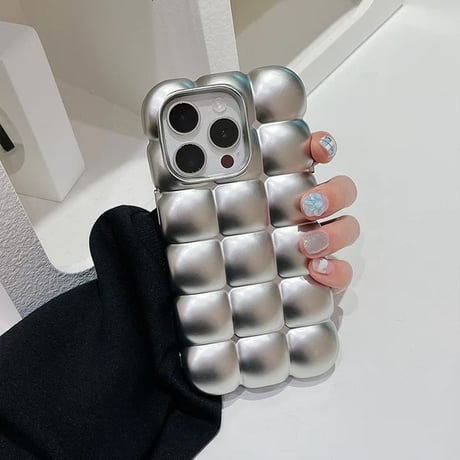 S74027 ぷくぷくメタルキューブ iPhoneケース