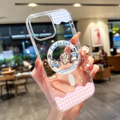 L62449 ポップデザインクリアiPhoneケース