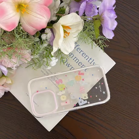 L62231 カラフルスターアルファベットiPhoneケース