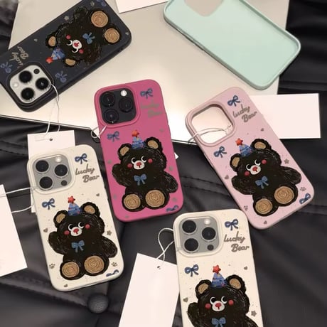 S74393 Lucky Bear Party iPhoneケース