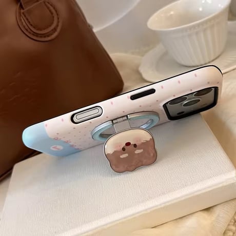 K23156 わんにゃんリング付きiPhoneケース