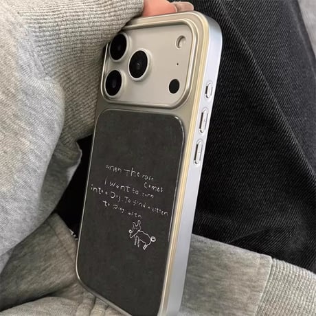 S75297 手書き風英字アートiPhoneケース