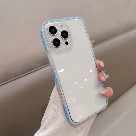 L62369 チェッカーボーダー クリアカラー iPhoneケース