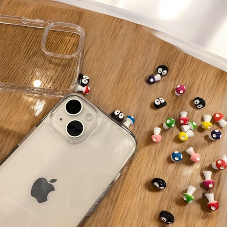 iPhone&Android 全機種対応´-  ちいさいあの子ときのこのクリアiphoneケース L62149