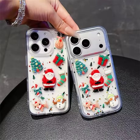 L62360 クリスマスデコ・ハッピーサンタ iPhoneケース