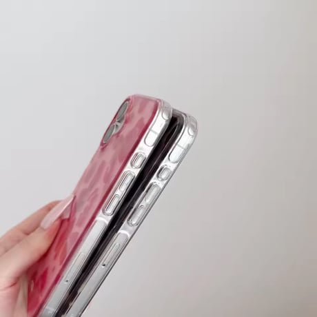 L62352 クリア×レオパード iPhoneケース