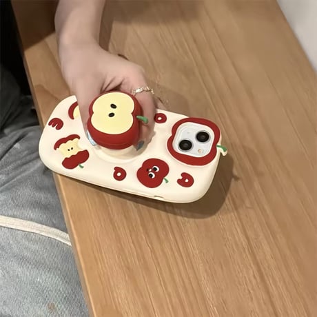 K22685 まんまるアップルスタンドiPhoneケース